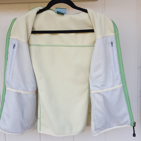 M L.L. BEAN VINTAGE ZIP UP MINT OR SAGE GREEN FLEECE VEST - Picture 3 of 11